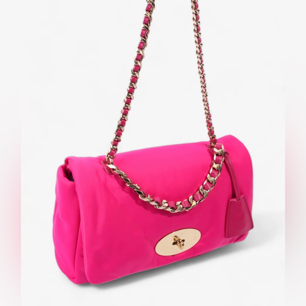 NWT Mulberry Hot Pink Medium Top Handle Lily Bag Padded Nylon